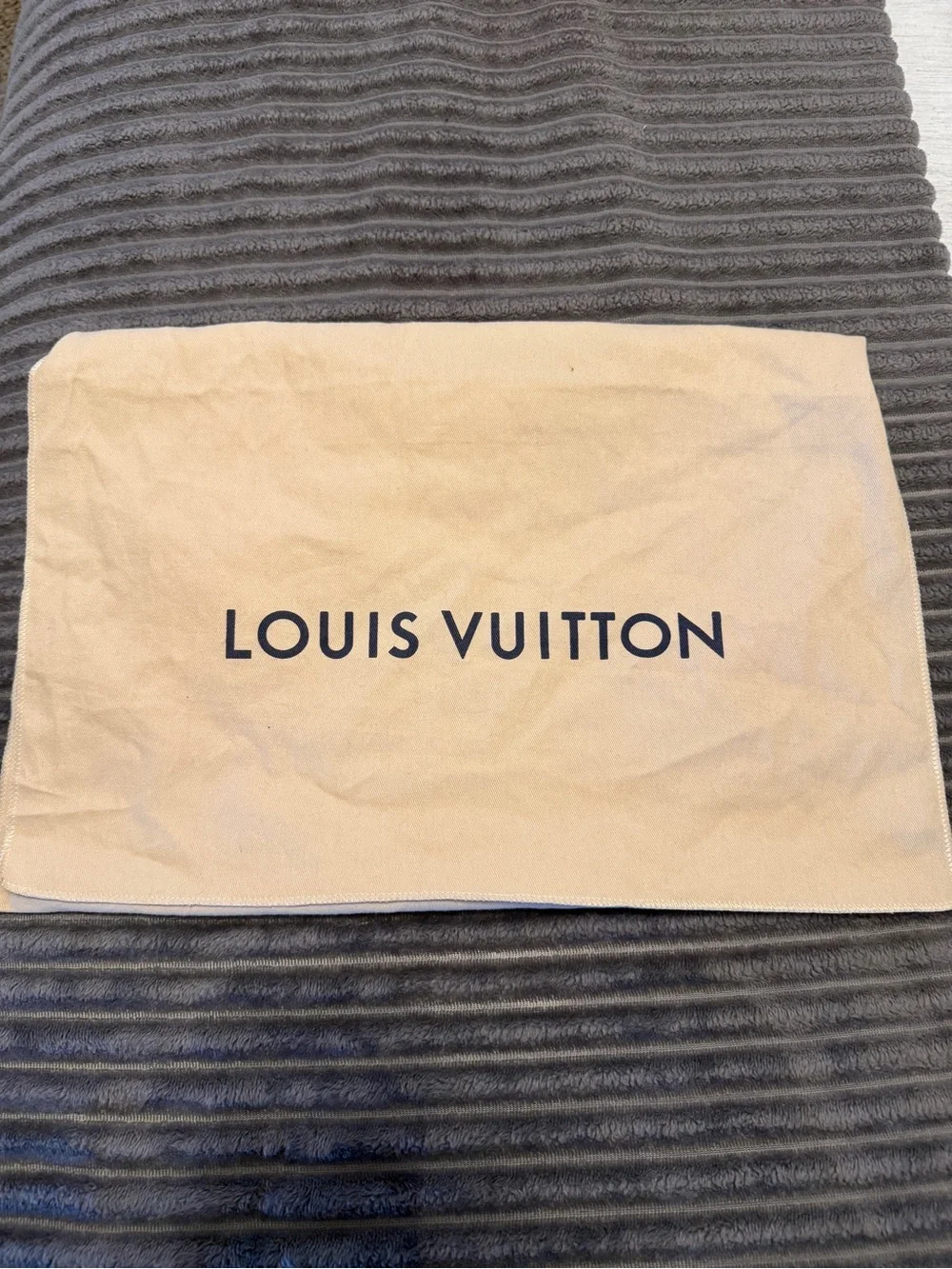 Louis Vuitton Black Leather Sling Belt Bag with Silver LV Emblem